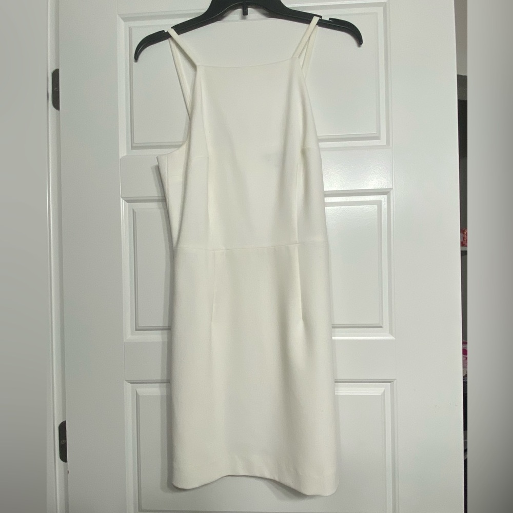 White Halter Mini Dress